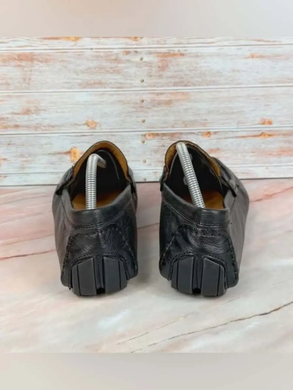 Vince Camuto Versic Loafers Pebbles Black Leather - EUC Like New